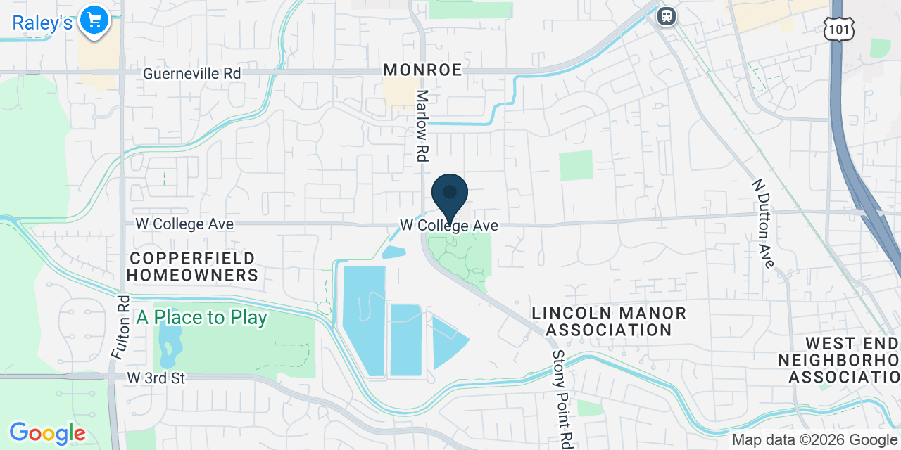 Map showing Santa Rosa, Sonoma County, CA