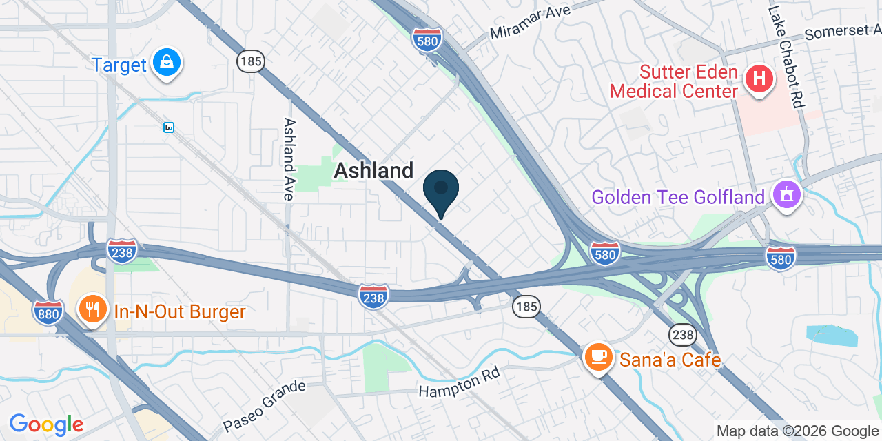 Map showing San Leandro, Alameda County, CA