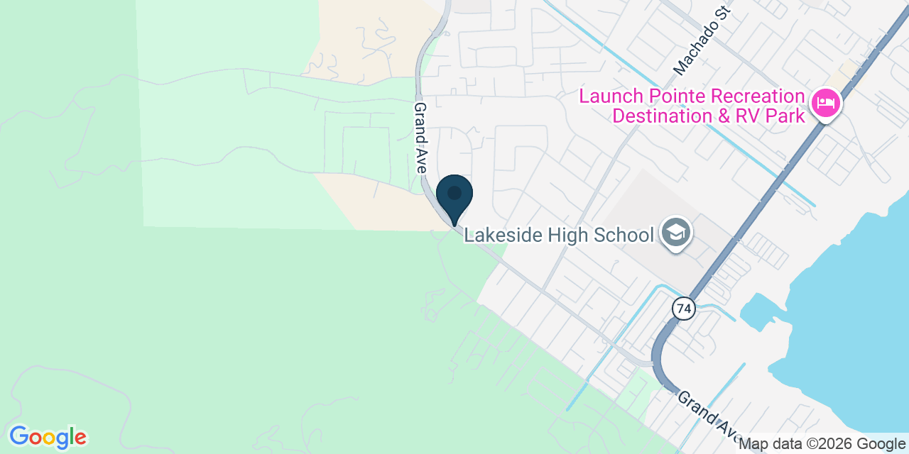 Map showing Lake Elsinore, Riverside County, CA