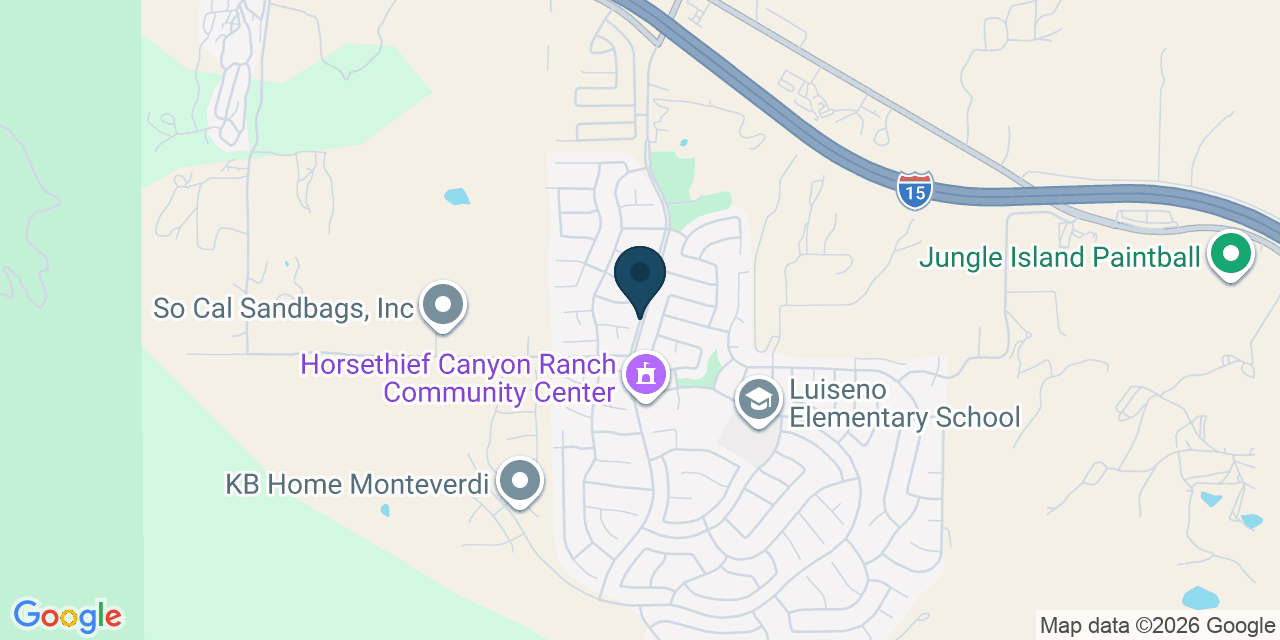 Map showing Temescal Valley, Riverside County, CA