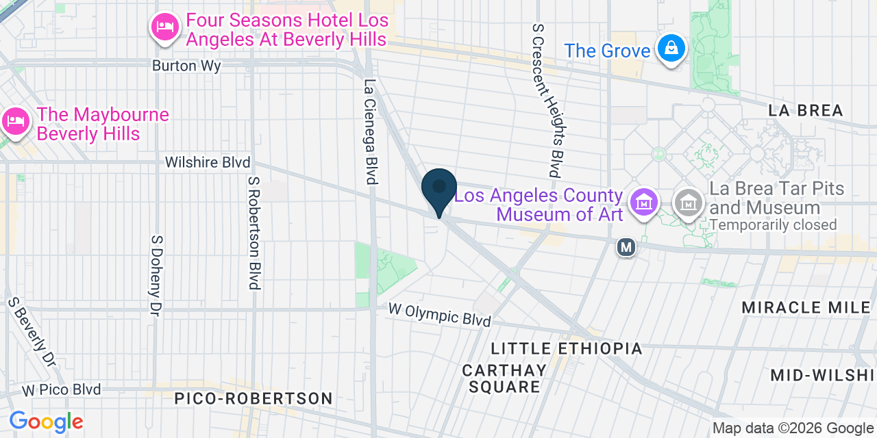 Map showing Los Angeles County, CA
