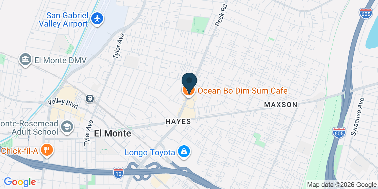 Map showing Los Angeles County, CA
