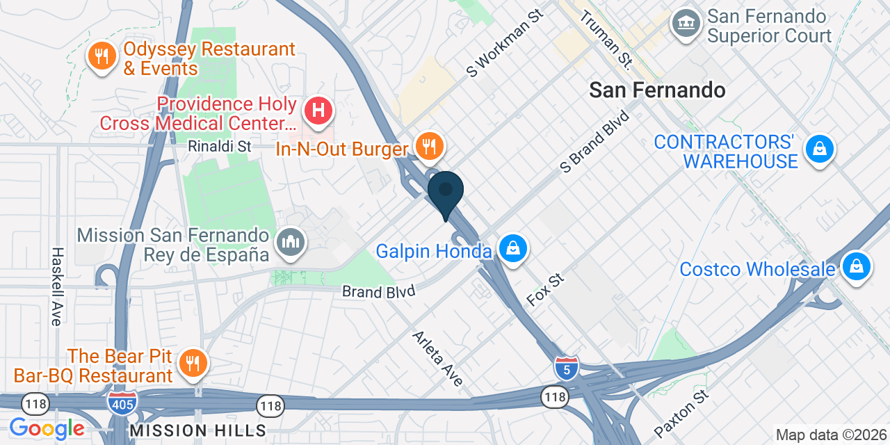 Map showing Los Angeles, Los Angeles County, CA