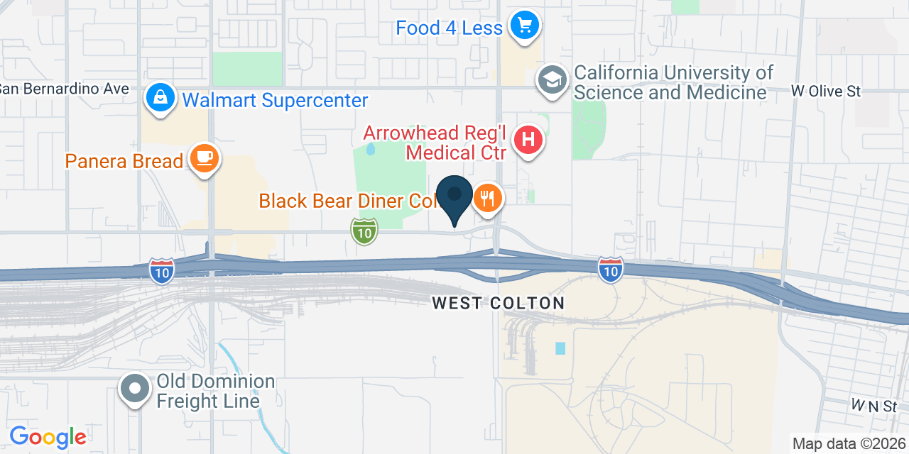 Map showing Colton, San Bernardino County, CA