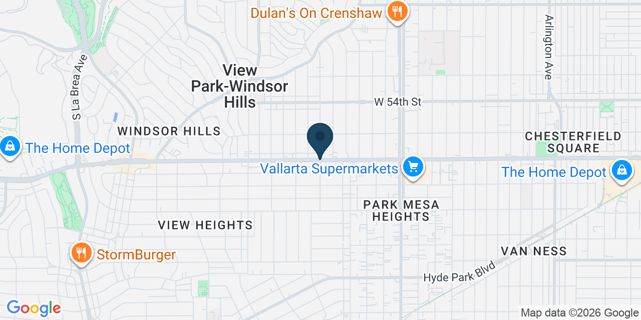 Map showing View Park-Windsor Hills, Los Angeles County, CA