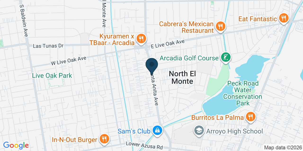 Map showing Los Angeles County, CA