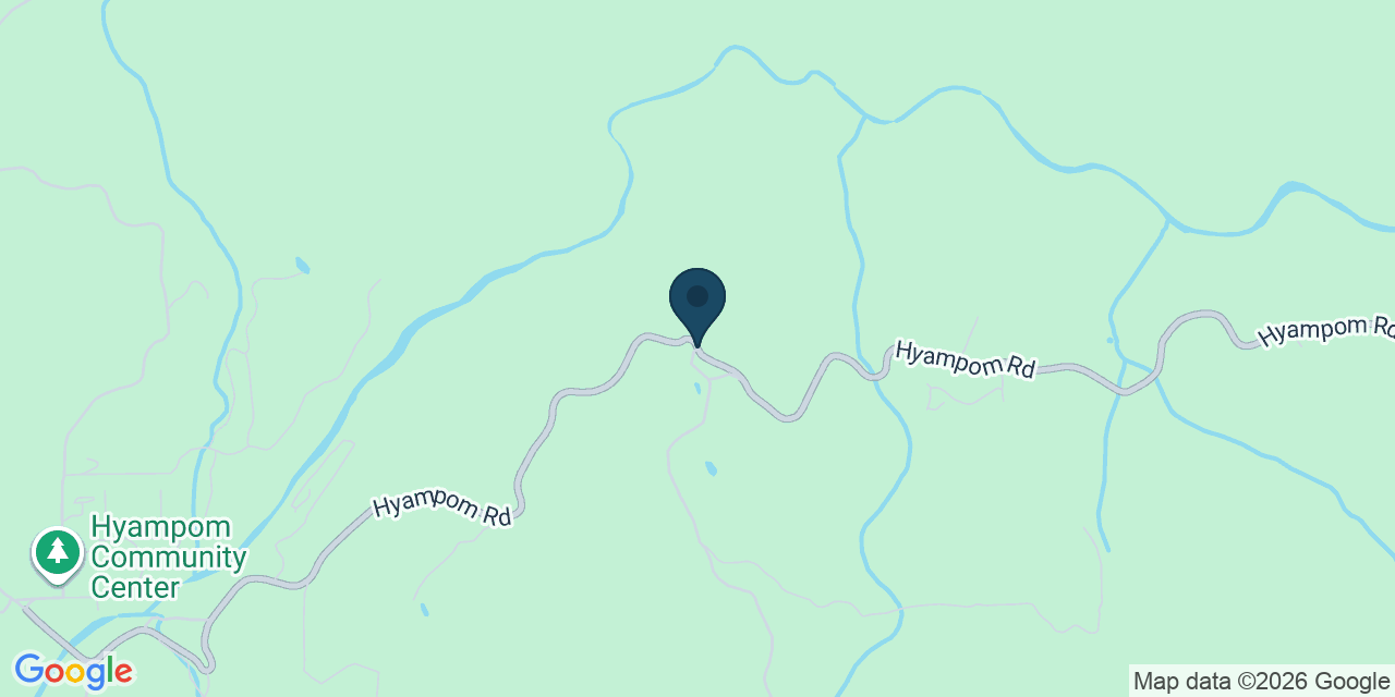 Map showing Hyampom, Trinity County, CA