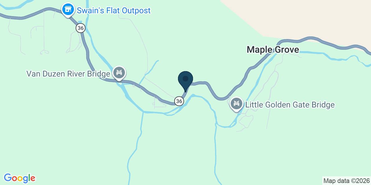 Map showing Carlotta, Humboldt County, CA