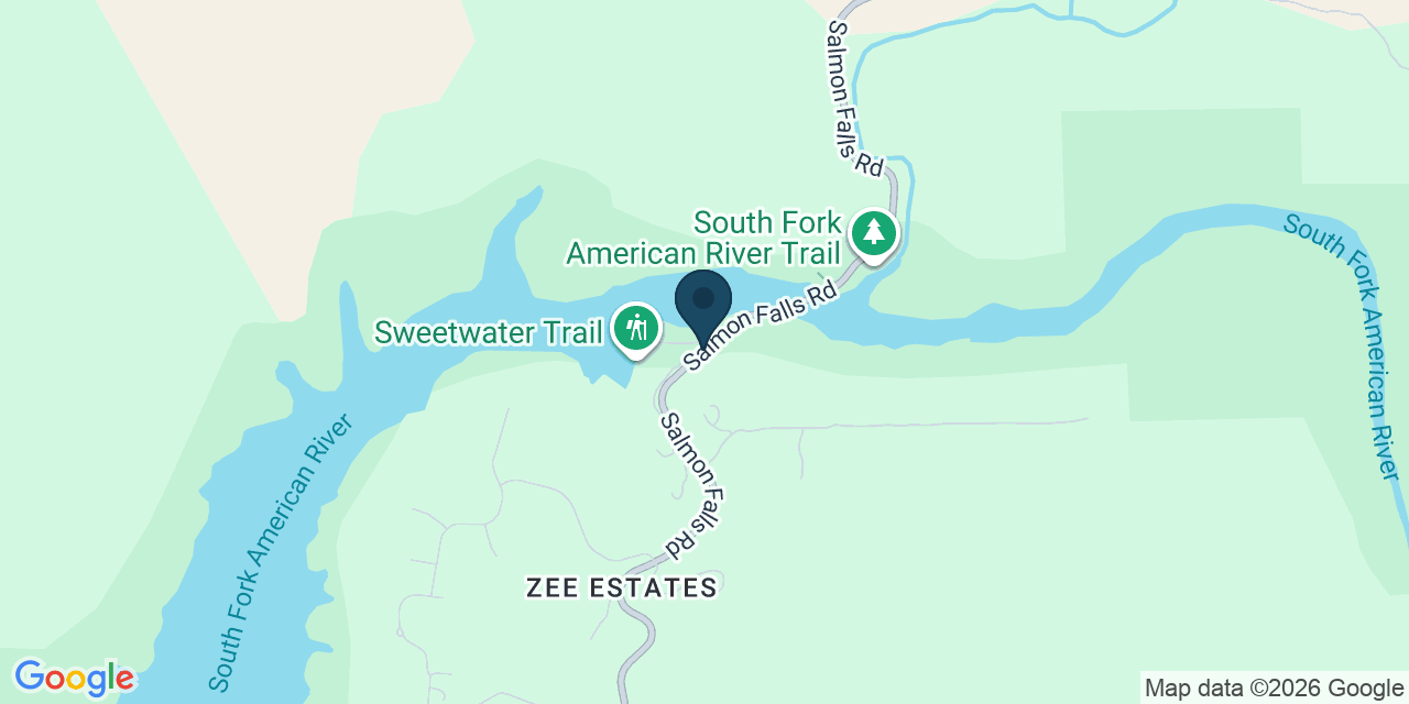 Map showing El Dorado County, CA