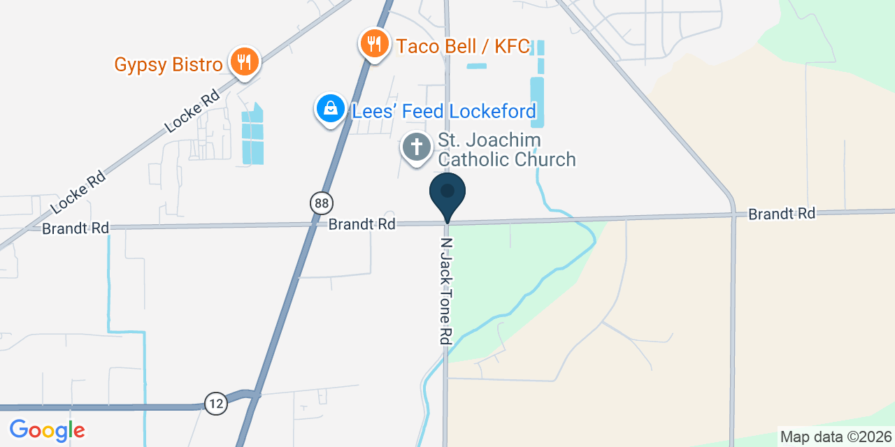 Map showing Lockeford, San Joaquin County, CA