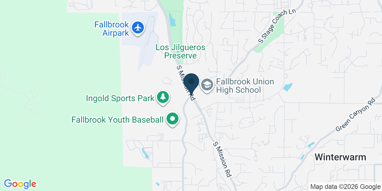 Map showing Fallbrook, San Diego County, CA