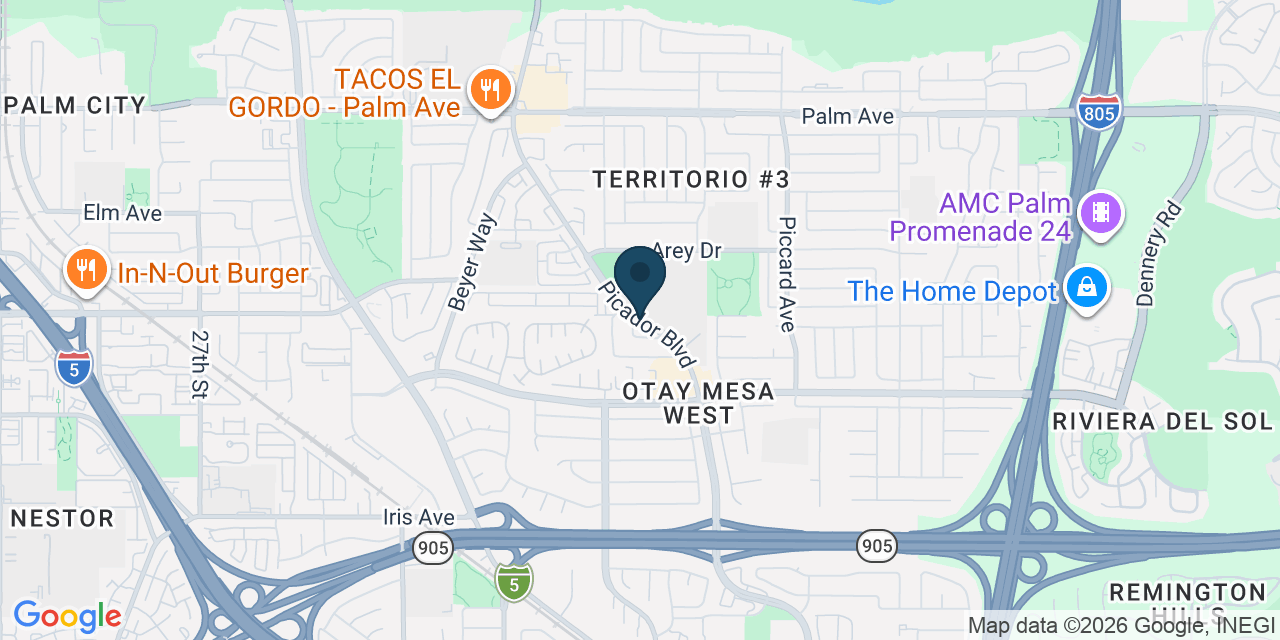 Map showing San Diego, San Diego County, CA