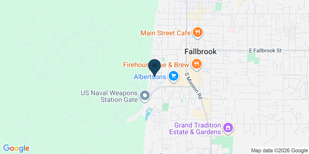 Map showing Fallbrook, San Diego County, CA