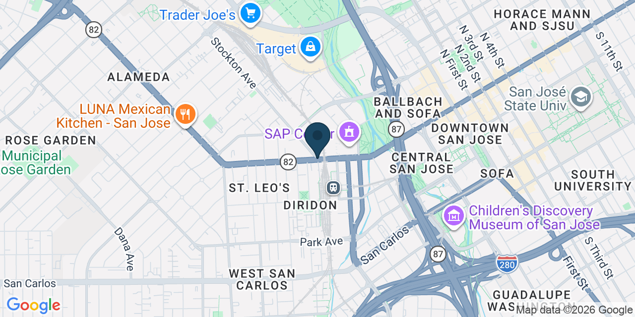 Map showing San Jose, Santa Clara County, CA