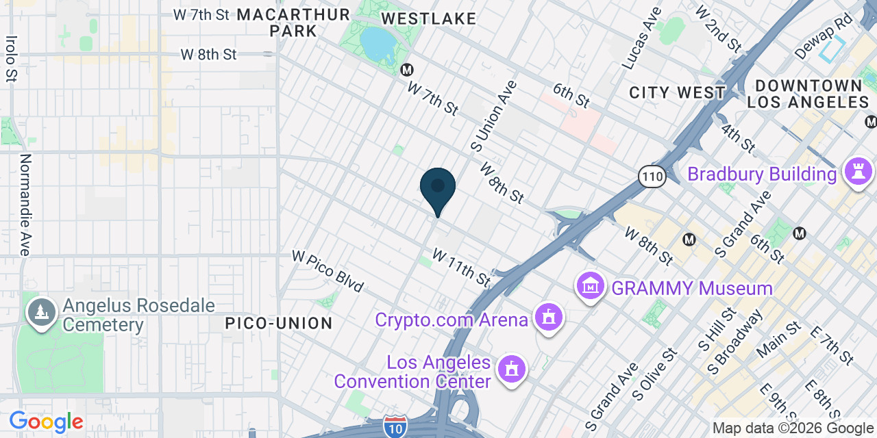 Map showing Los Angeles, Los Angeles County, CA