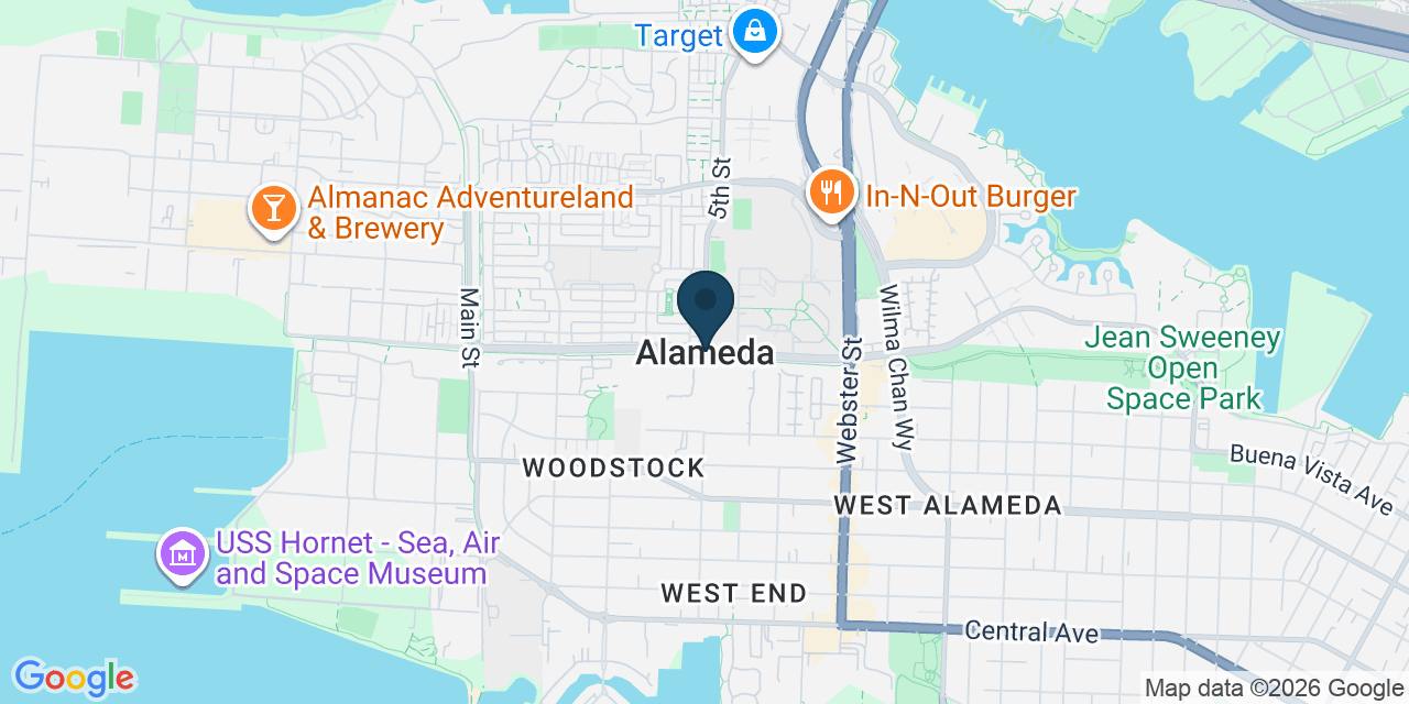 Map showing Alameda, Alameda County, CA