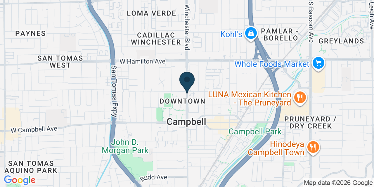 Map showing Santa Clara County, CA