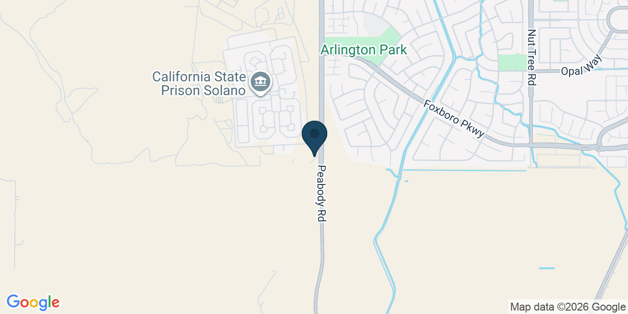 Map showing Vacaville, Solano County, CA