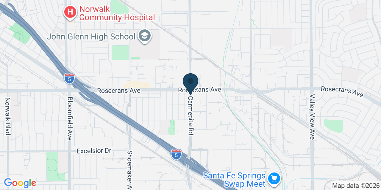 Map showing Los Angeles County, CA