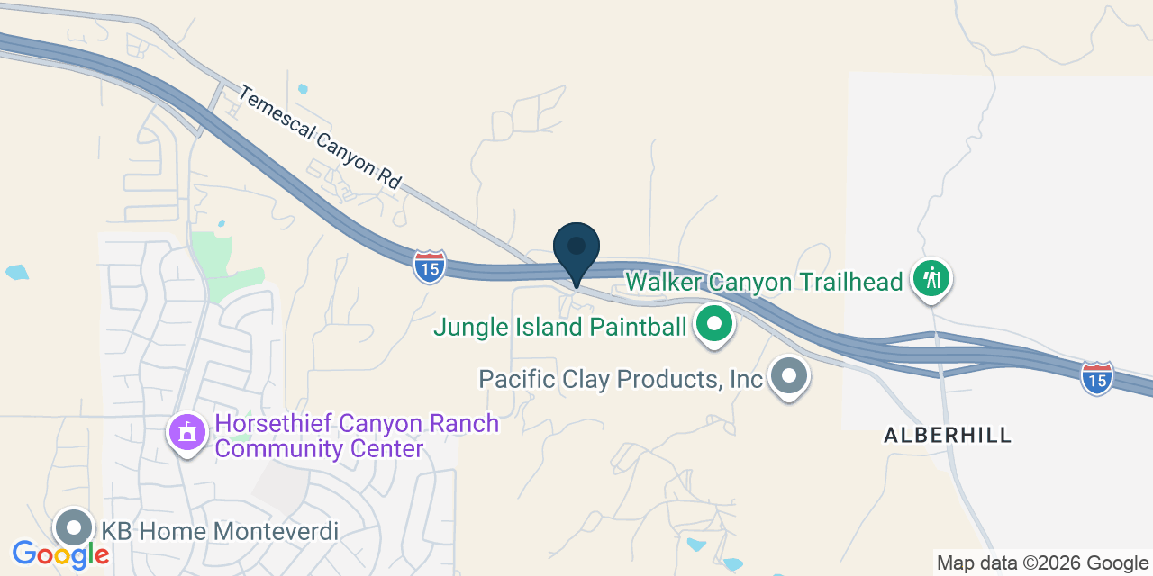 Map showing Temescal Valley, Riverside County, CA
