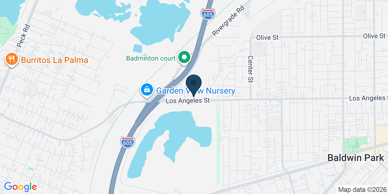 Map showing Irwindale, Los Angeles County, CA
