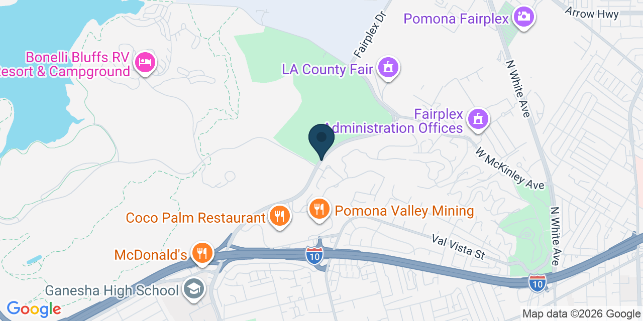 Map showing Los Angeles County, CA