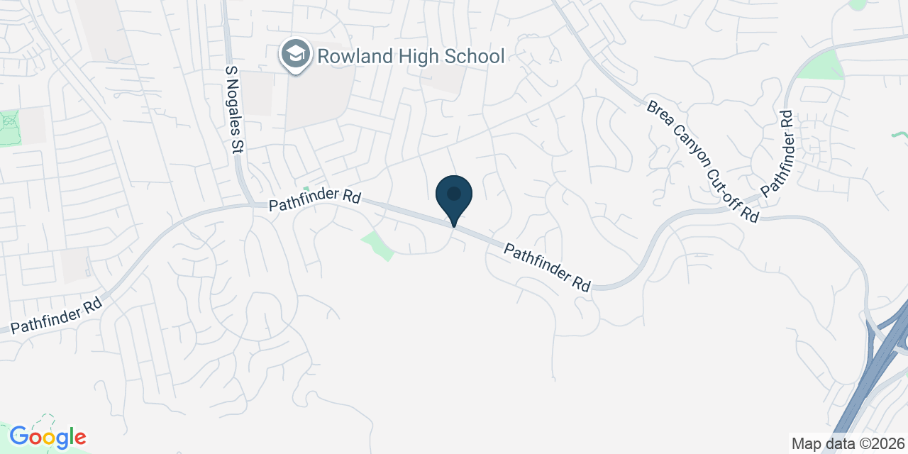 Map showing Rowland Heights, Los Angeles County, CA