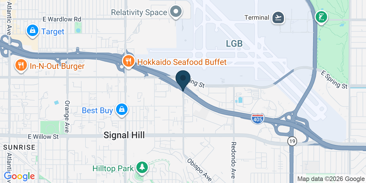 Map showing Los Angeles County, CA