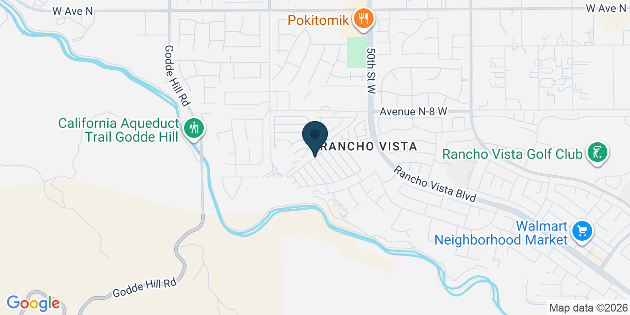 Map showing Palmdale, Los Angeles County, CA