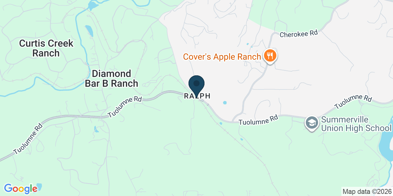Map showing Tuolumne County, CA