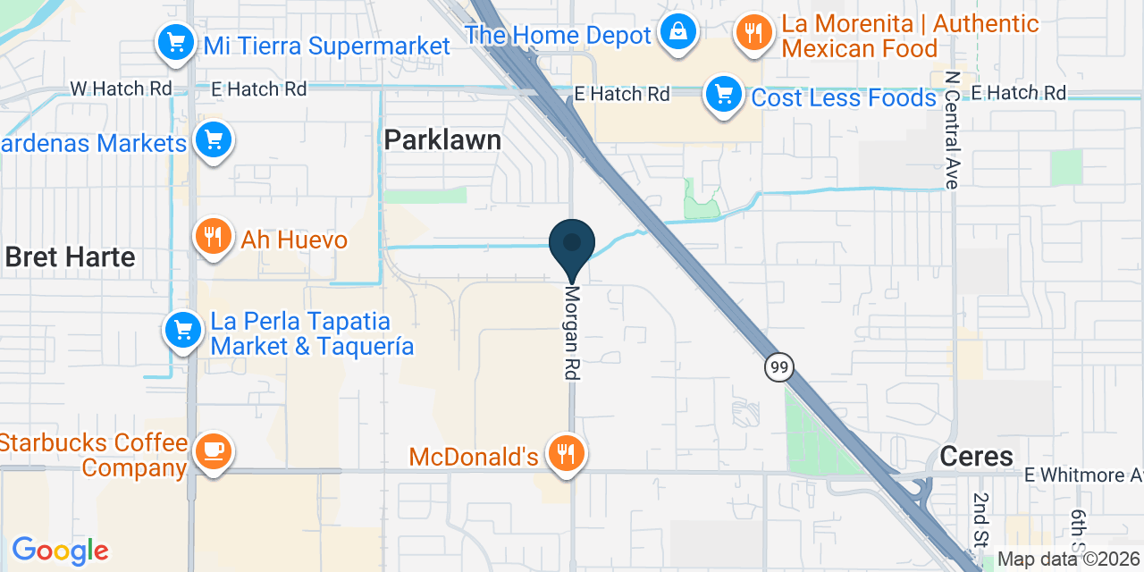 Map showing Modesto, Stanislaus County, CA