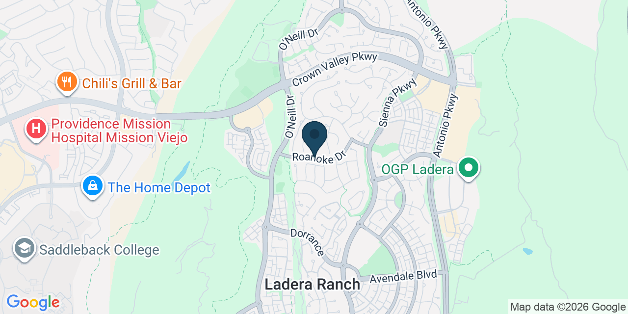 Map showing Ladera Ranch, Orange County, CA