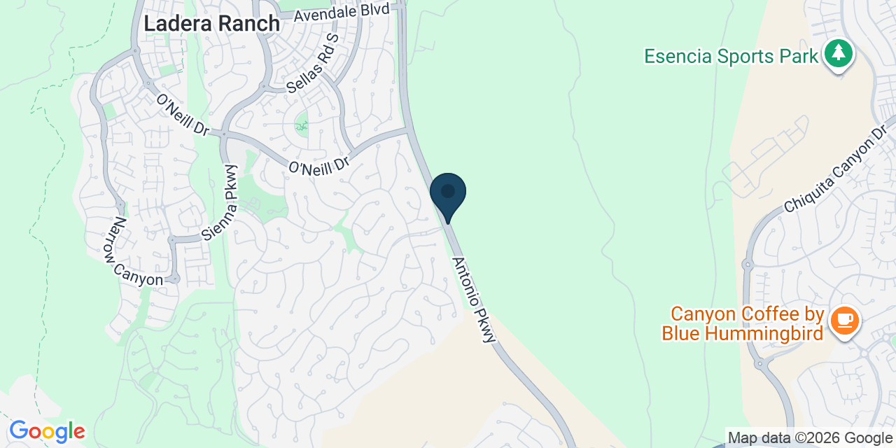Map showing Orange County, CA