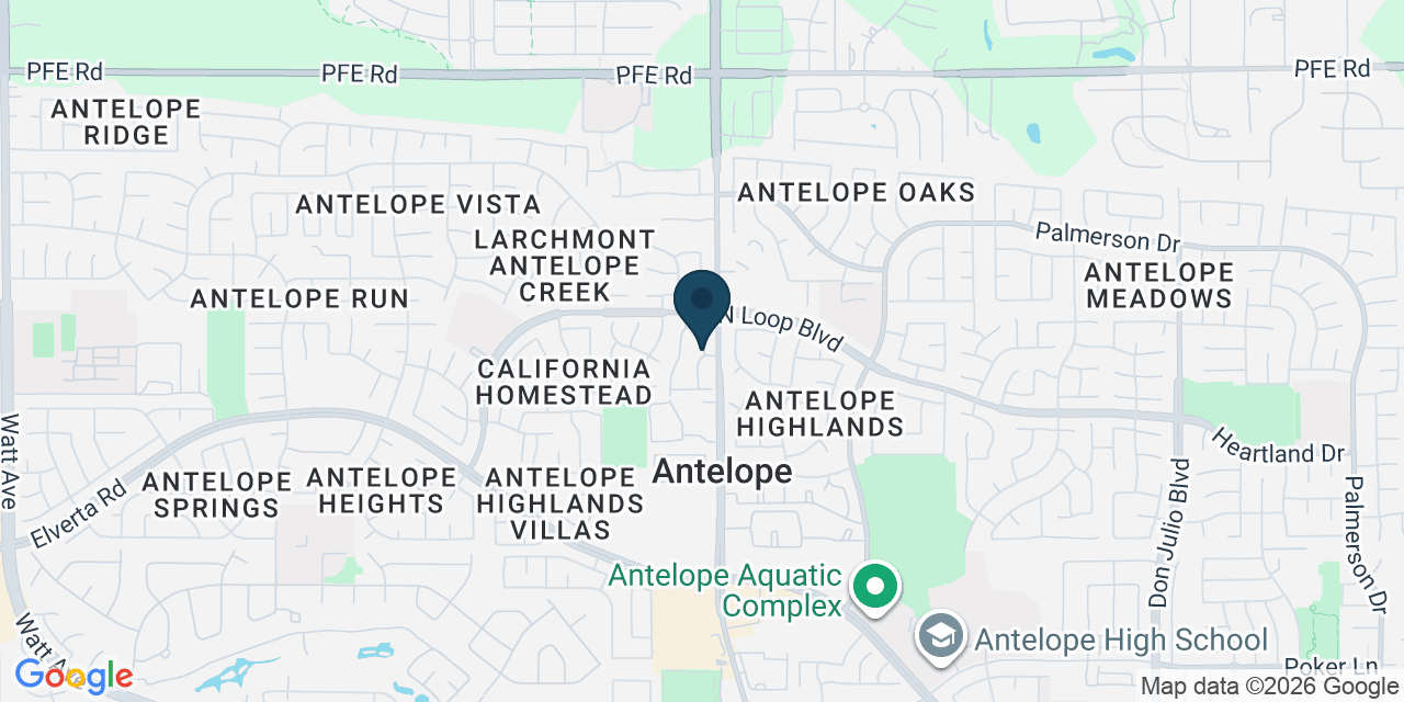Map showing Antelope, Sacramento County, CA