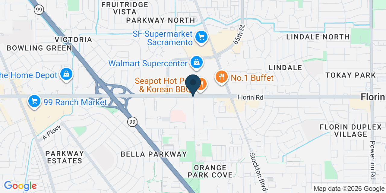 Map showing Florin, Sacramento County, CA