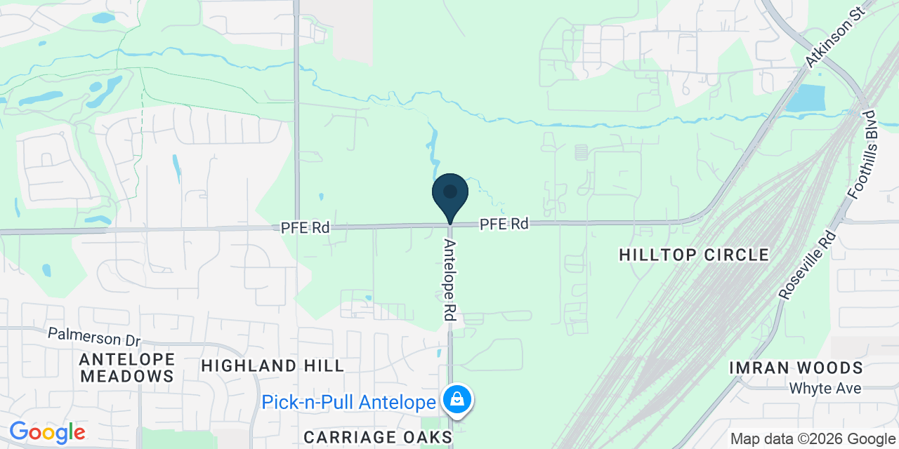 Map showing Placer County, CA
