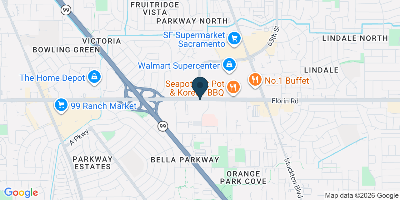 Map showing Florin, Sacramento County, CA