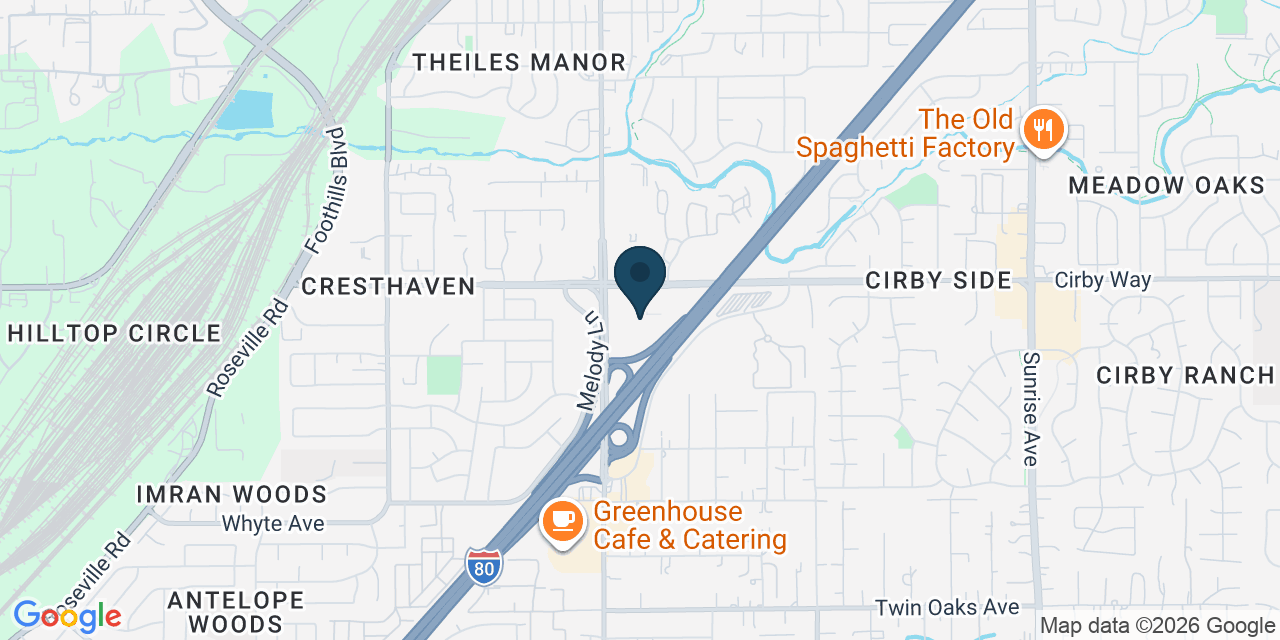 Map showing Roseville, Placer County, CA