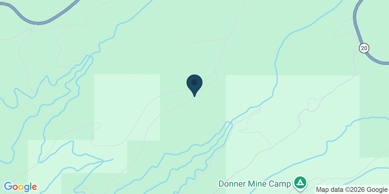Map showing Nevada County, CA