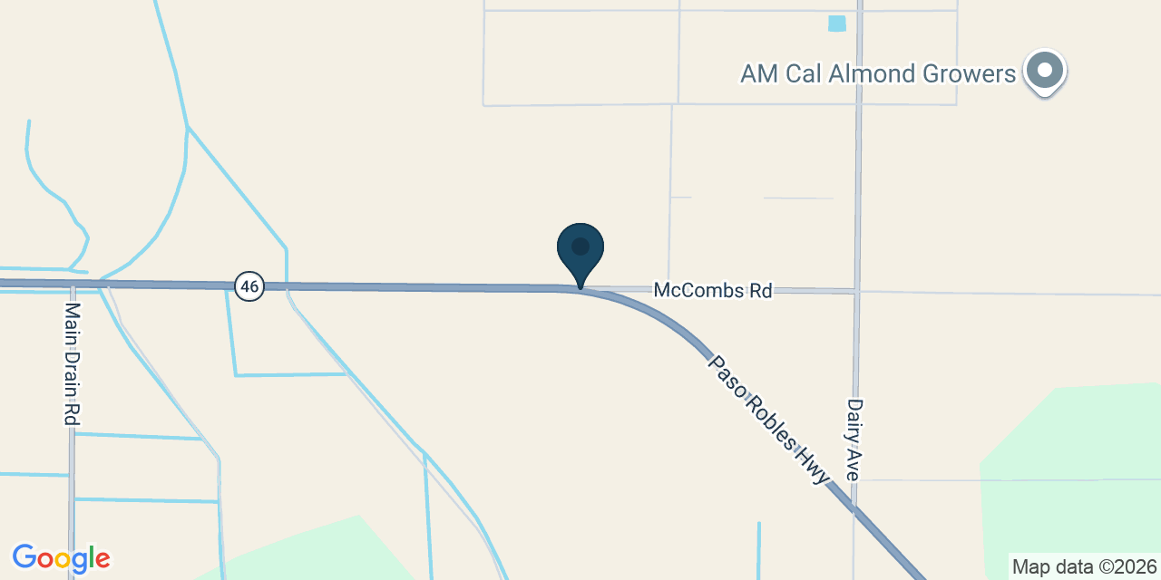 Map showing Kern County, CA