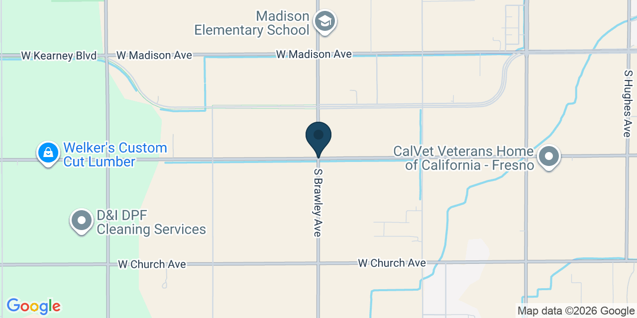 Map showing Fresno County, CA