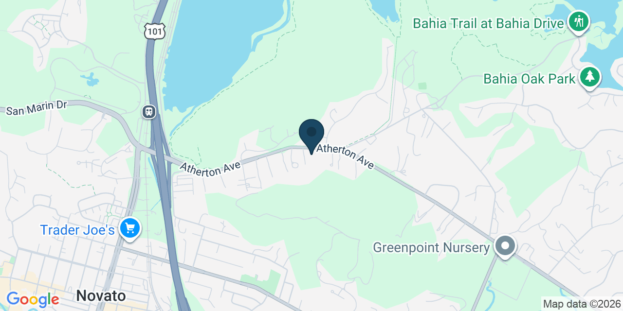 Map showing Novato, Marin County, CA