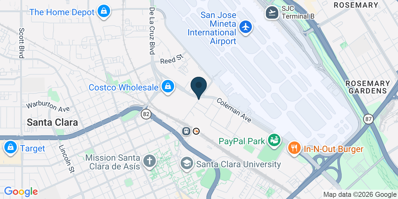 Map showing Santa Clara, Santa Clara County, CA