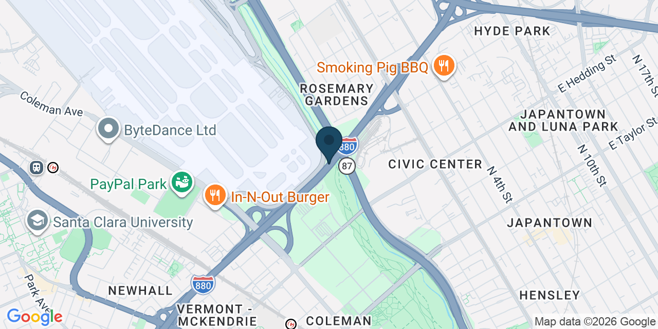Map showing San Jose, Santa Clara County, CA