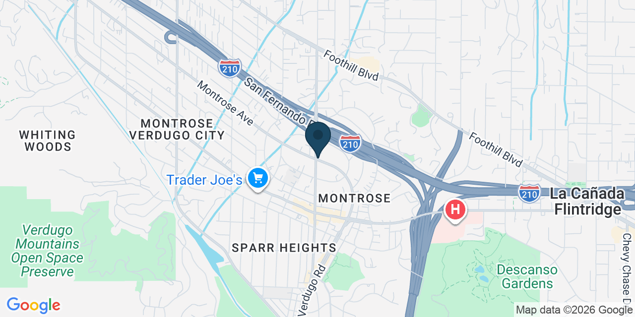 Map showing La Crescenta-Montrose, Los Angeles County, CA