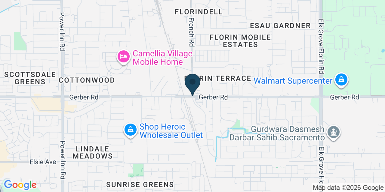 Map showing Florin, Sacramento County, CA