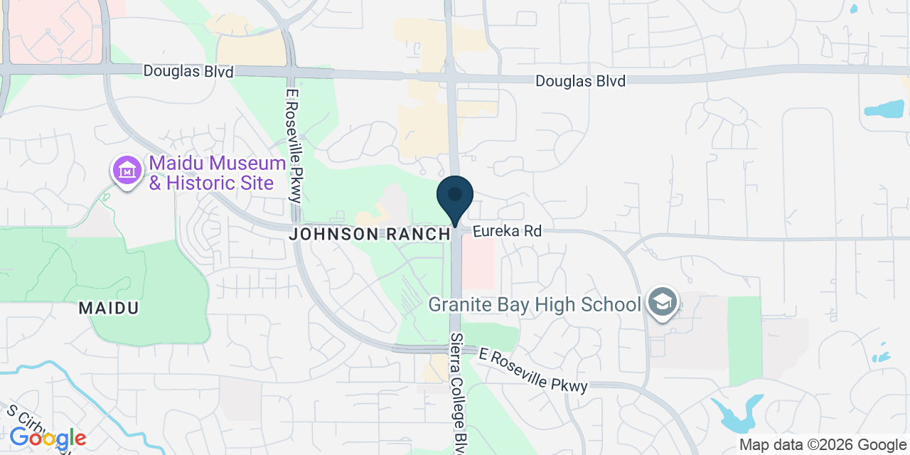 Map showing Roseville, Placer County, CA
