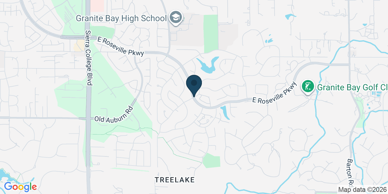 Map showing Granite Bay, Placer County, CA