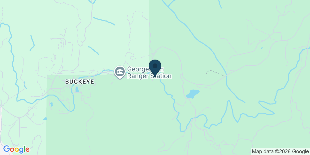 Map showing Georgetown, El Dorado County, CA