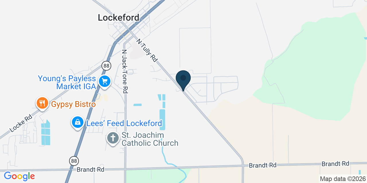 Map showing Lockeford, San Joaquin County, CA